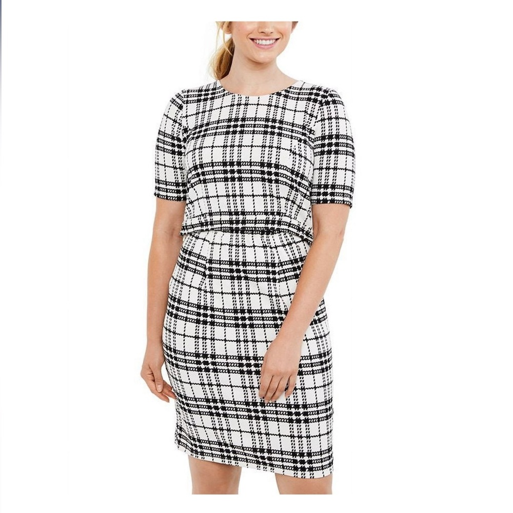 Motherhood Maternity Women's Tiered Nursing Dress Black Size M